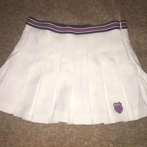 Skirt- short,white, blue